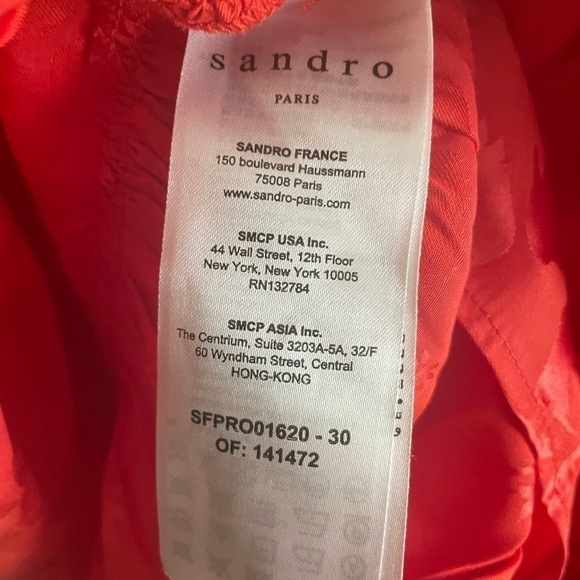SANDRO Azelie silk-blend mini dress (red) - Picture 12 of 16